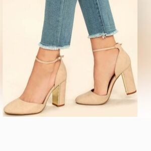 Lulu's Laura Nude Heels size 10 (in box)